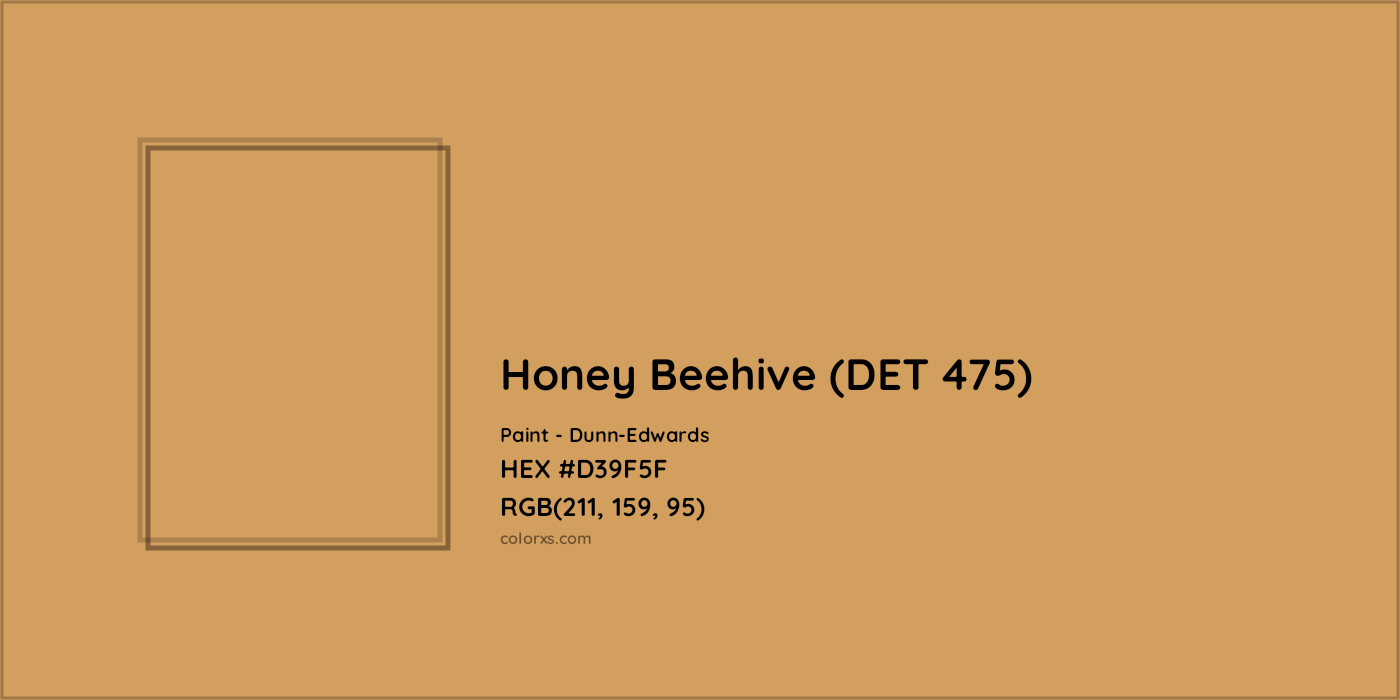 HEX #D39F5F Honey Beehive (DET 475) Paint Dunn-Edwards - Color Code