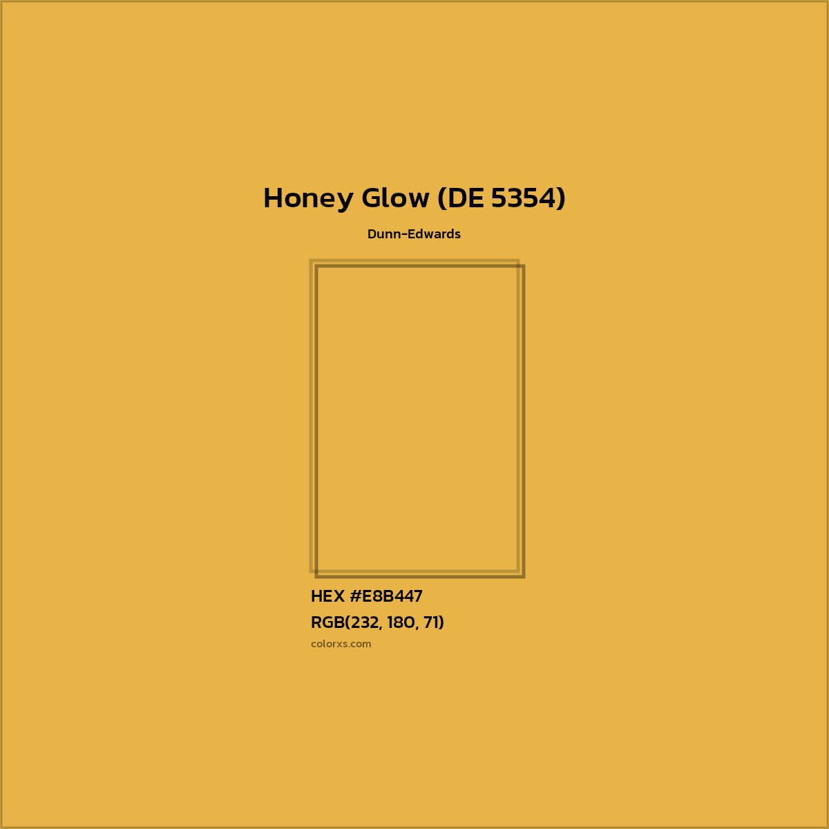 HEX #E8B447 Honey Glow (DE 5354) Paint Dunn-Edwards - Color Code