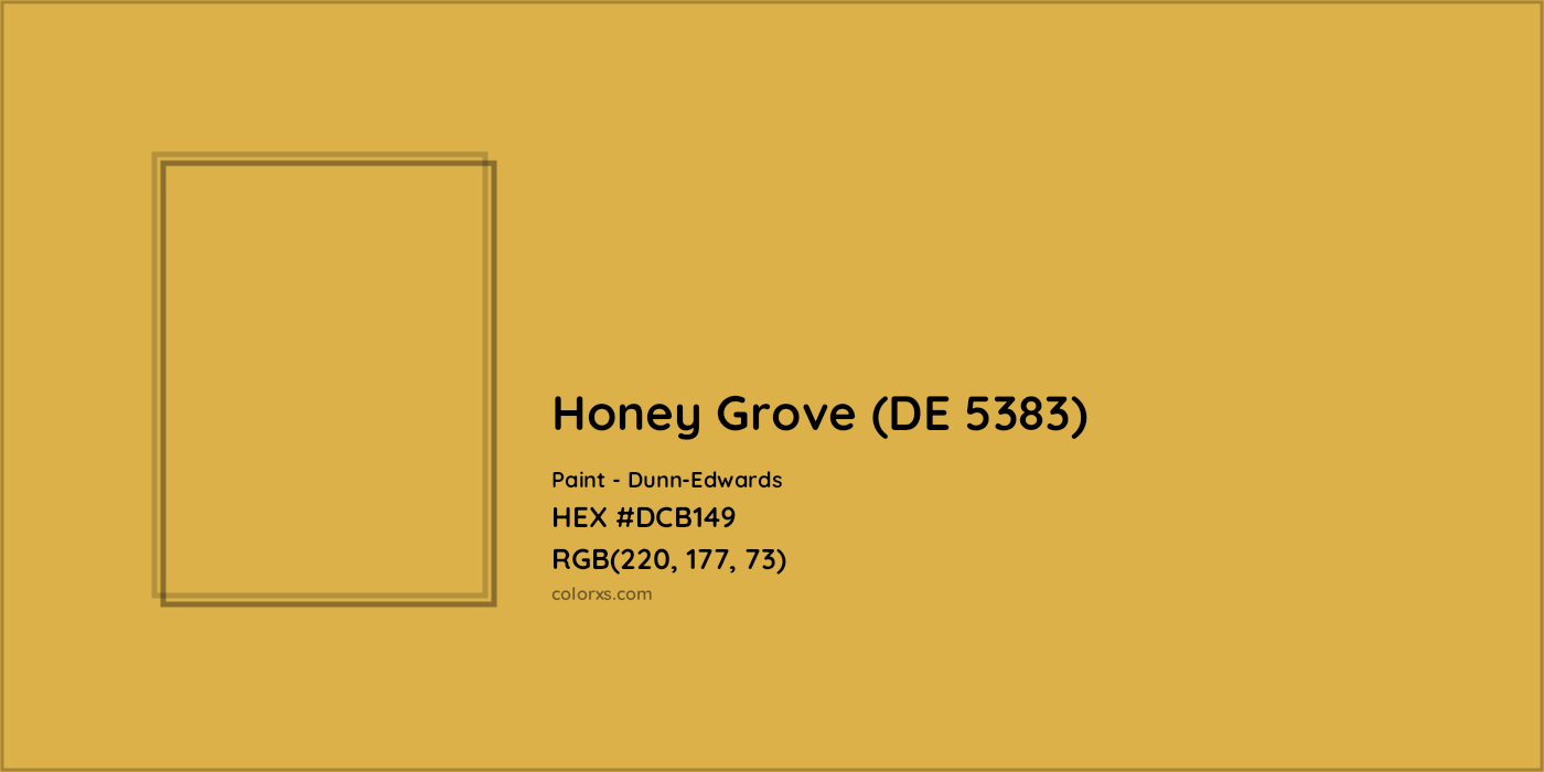 HEX #DCB149 Honey Grove (DE 5383) Paint Dunn-Edwards - Color Code