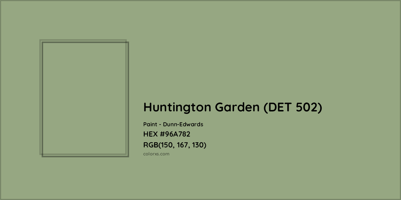 HEX #96A782 Huntington Garden (DET 502) Paint Dunn-Edwards - Color Code