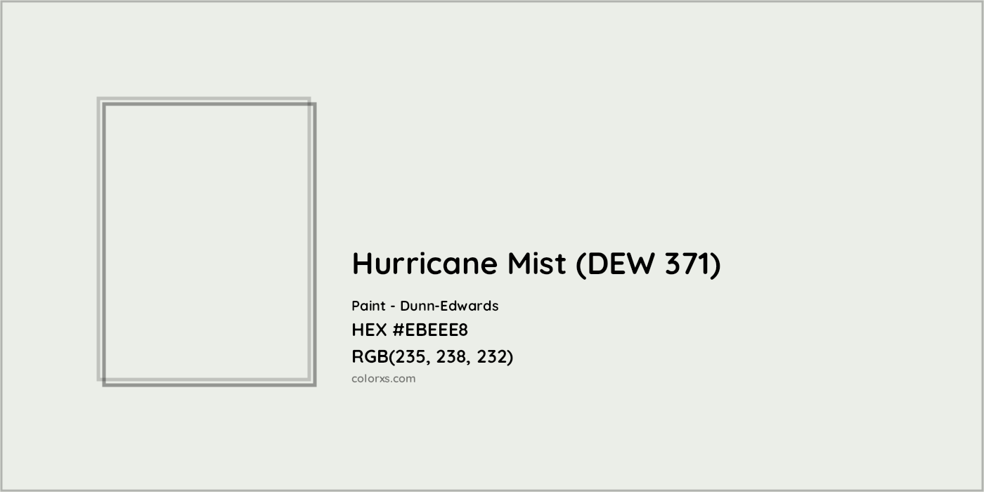 HEX #EBEEE8 Hurricane Mist (DEW 371) Paint Dunn-Edwards - Color Code