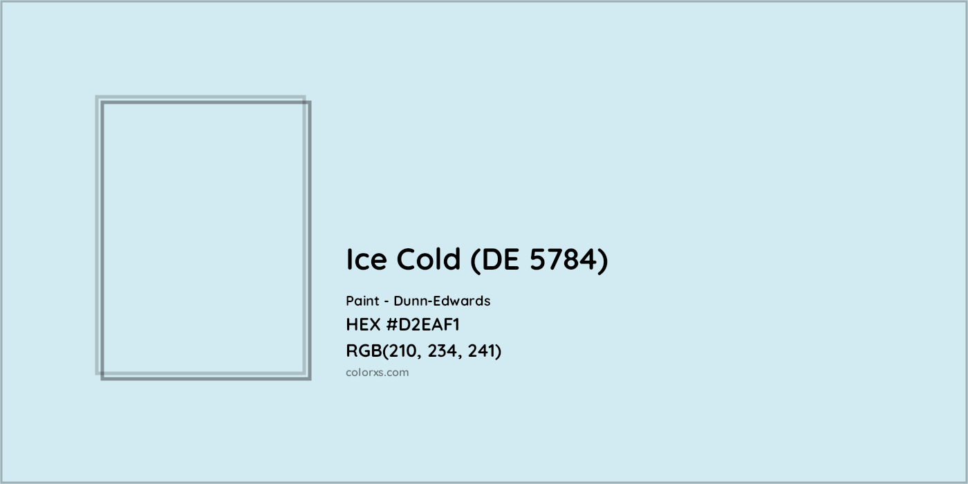 HEX #D2EAF1 Ice Cold (DE 5784) Paint Dunn-Edwards - Color Code