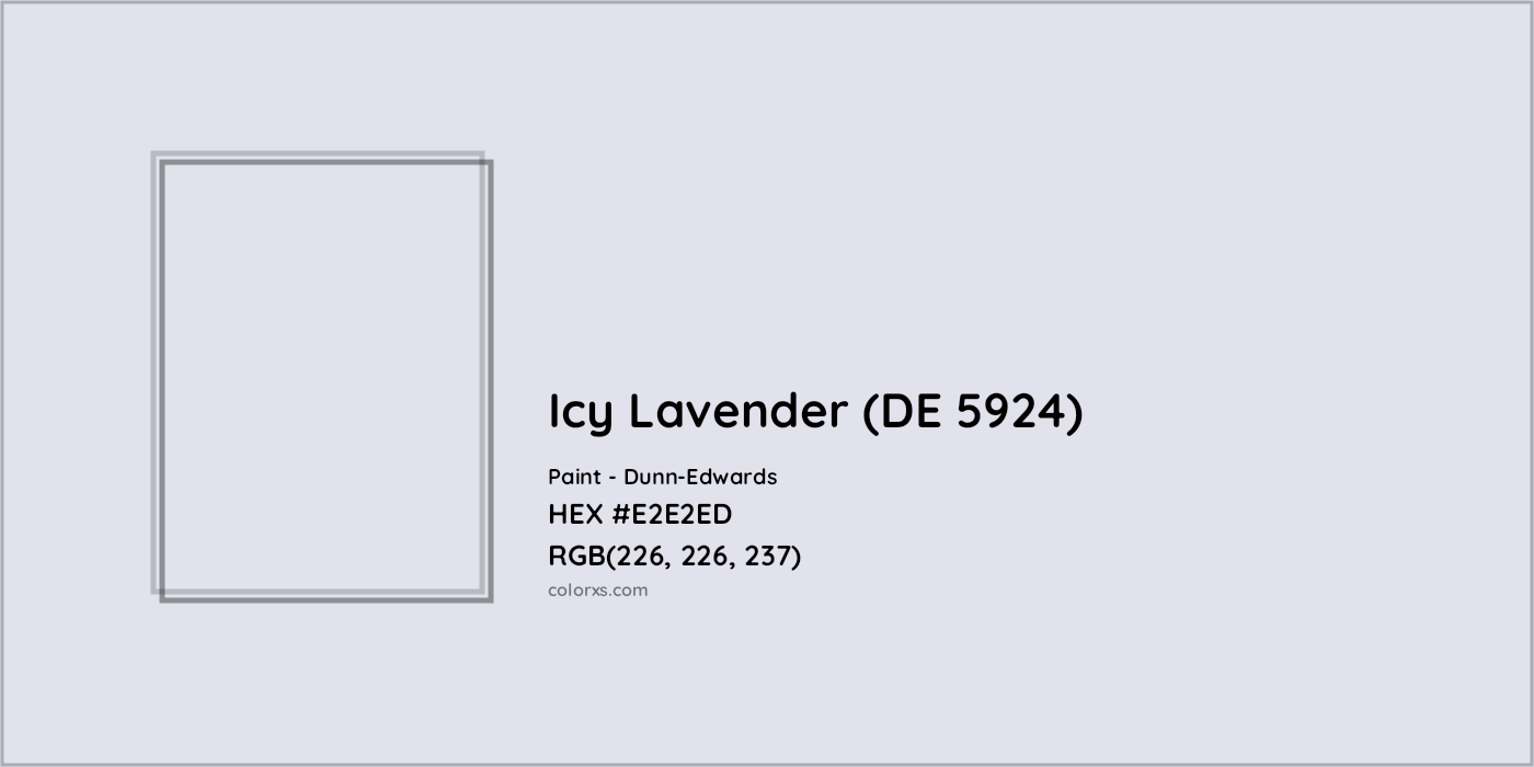 HEX #E2E2ED Icy Lavender (DE 5924) Paint Dunn-Edwards - Color Code