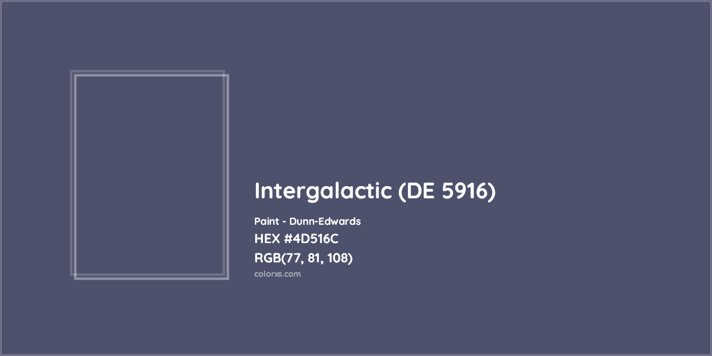 HEX #4D516C Intergalactic (DE 5916) Paint Dunn-Edwards - Color Code