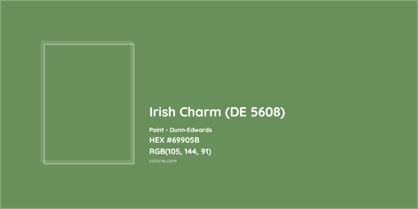 HEX #69905B Irish Charm (DE 5608) Paint Dunn-Edwards - Color Code
