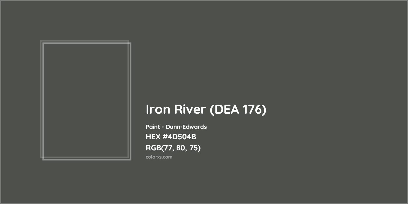 HEX #4D504B Iron River (DEA 176) Paint Dunn-Edwards - Color Code