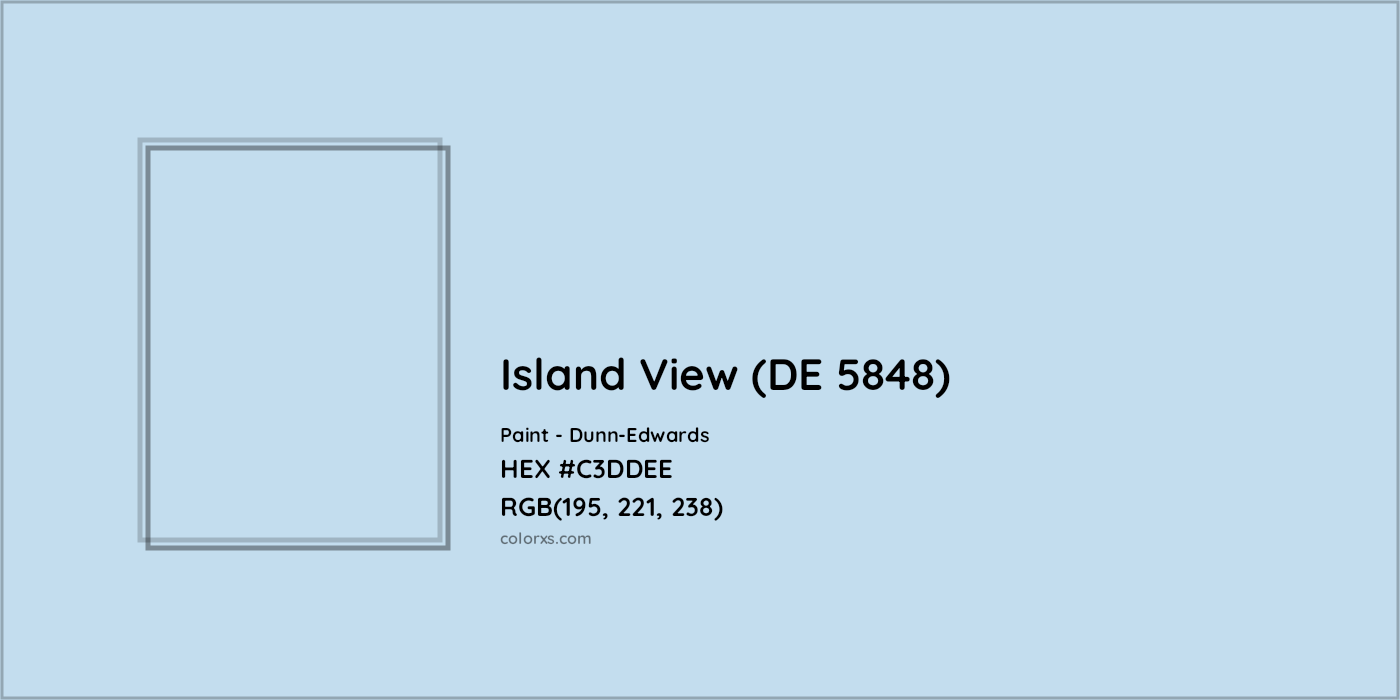 HEX #C3DDEE Island View (DE 5848) Paint Dunn-Edwards - Color Code