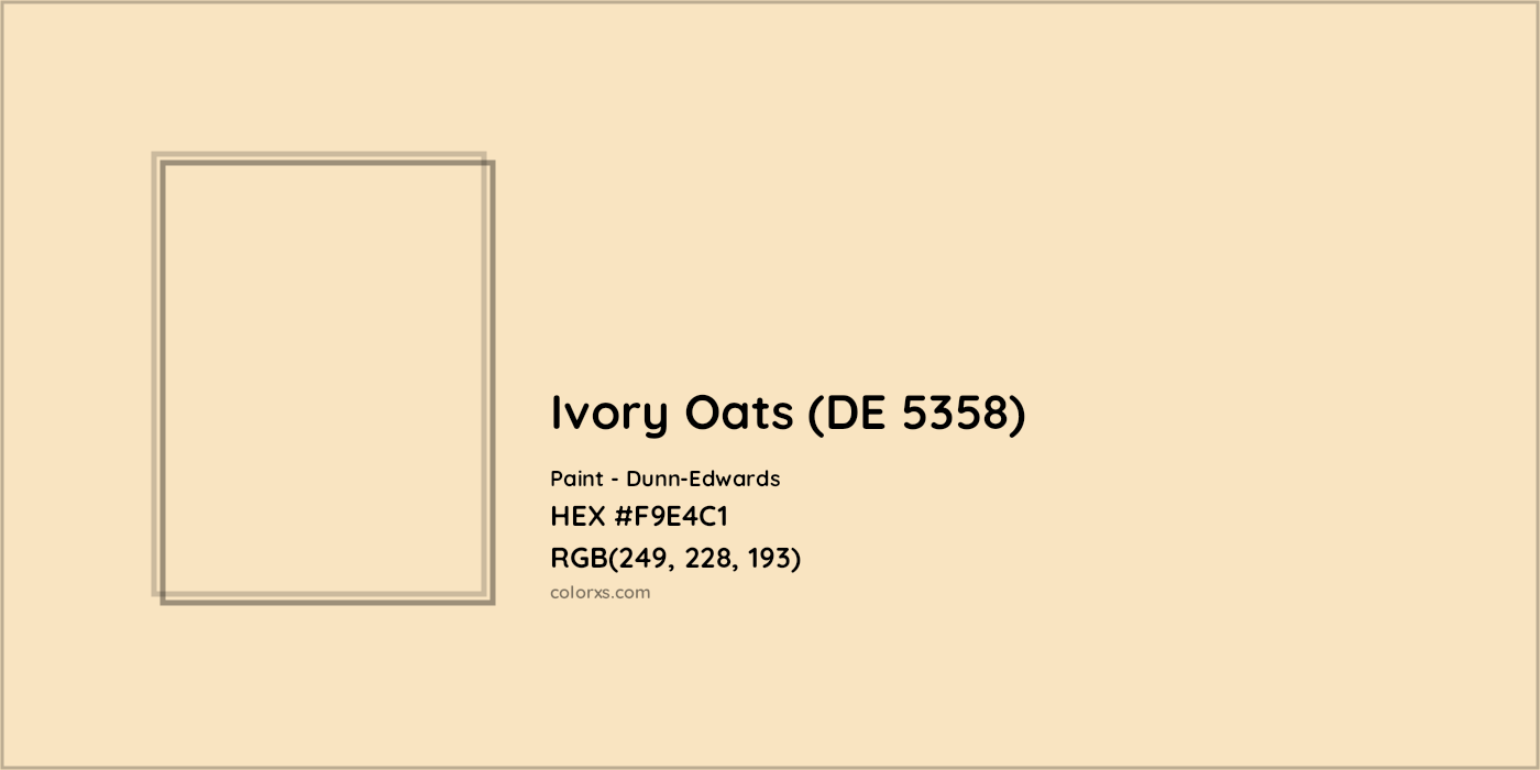 HEX #F9E4C1 Ivory Oats (DE 5358) Paint Dunn-Edwards - Color Code