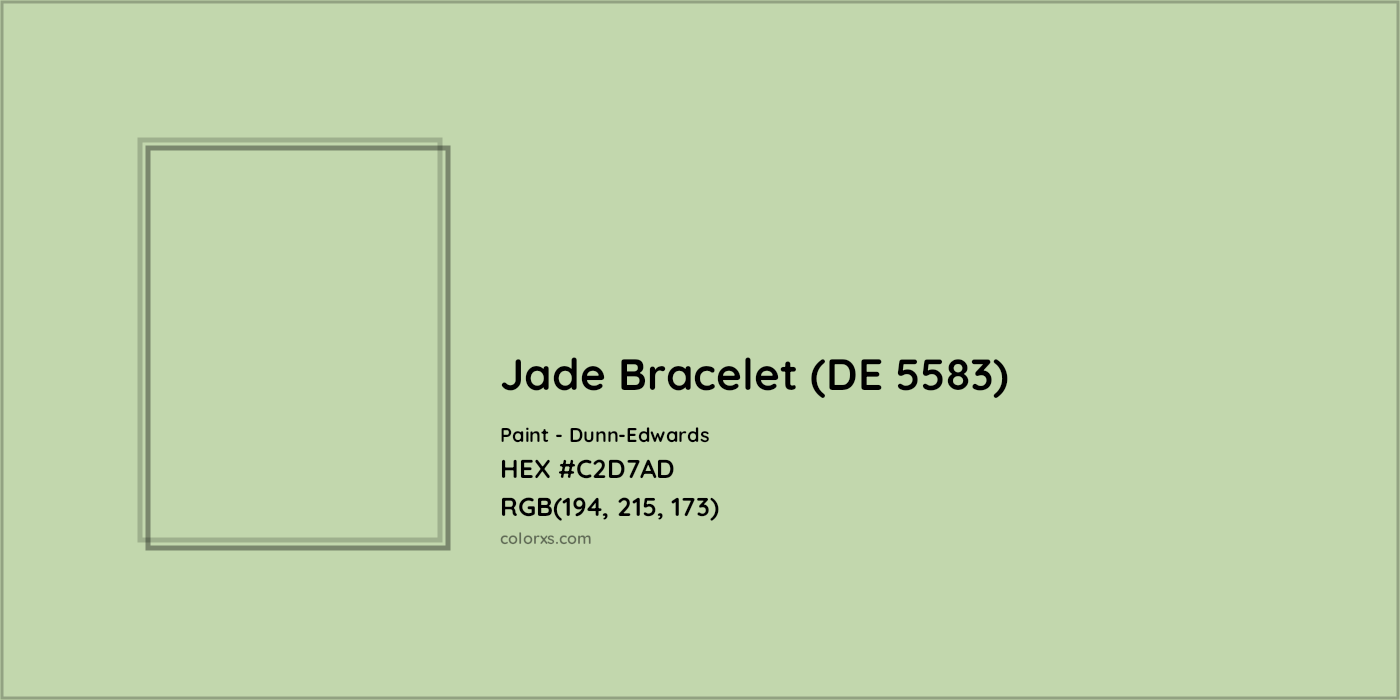 HEX #C2D7AD Jade Bracelet (DE 5583) Paint Dunn-Edwards - Color Code