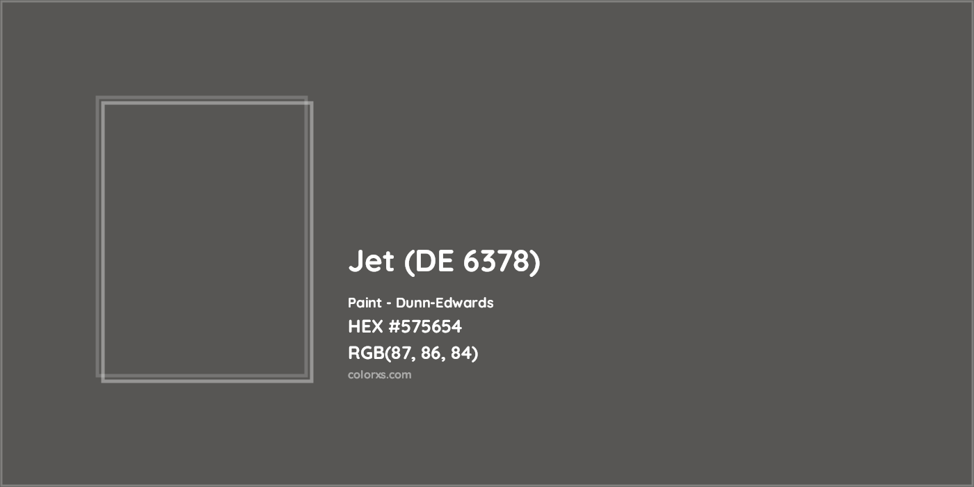 HEX #575654 Jet (DE 6378) Paint Dunn-Edwards - Color Code