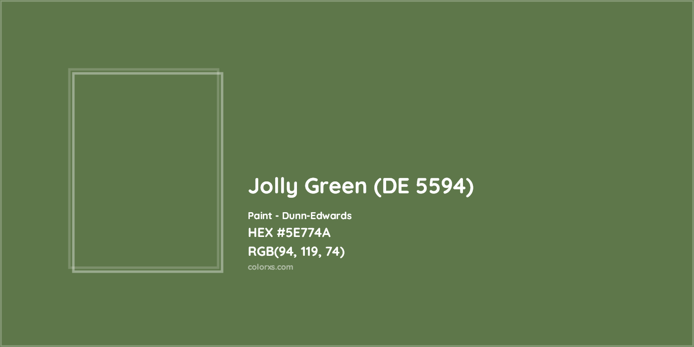 HEX #5E774A Jolly Green (DE 5594) Paint Dunn-Edwards - Color Code