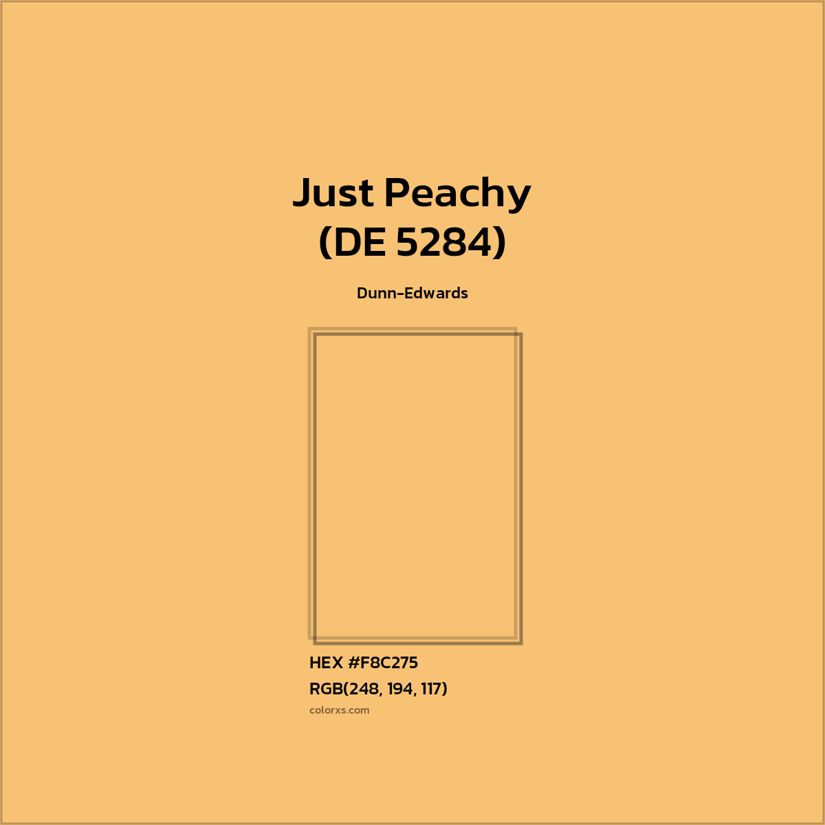 HEX #F8C275 Just Peachy (DE 5284) Paint Dunn-Edwards - Color Code