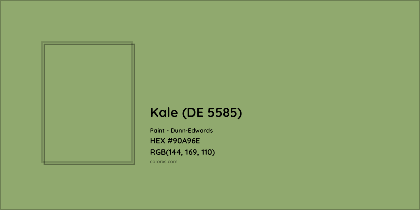 HEX #90A96E Kale (DE 5585) Paint Dunn-Edwards - Color Code