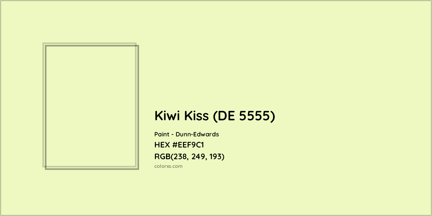 HEX #EEF9C1 Kiwi Kiss (DE 5555) Paint Dunn-Edwards - Color Code