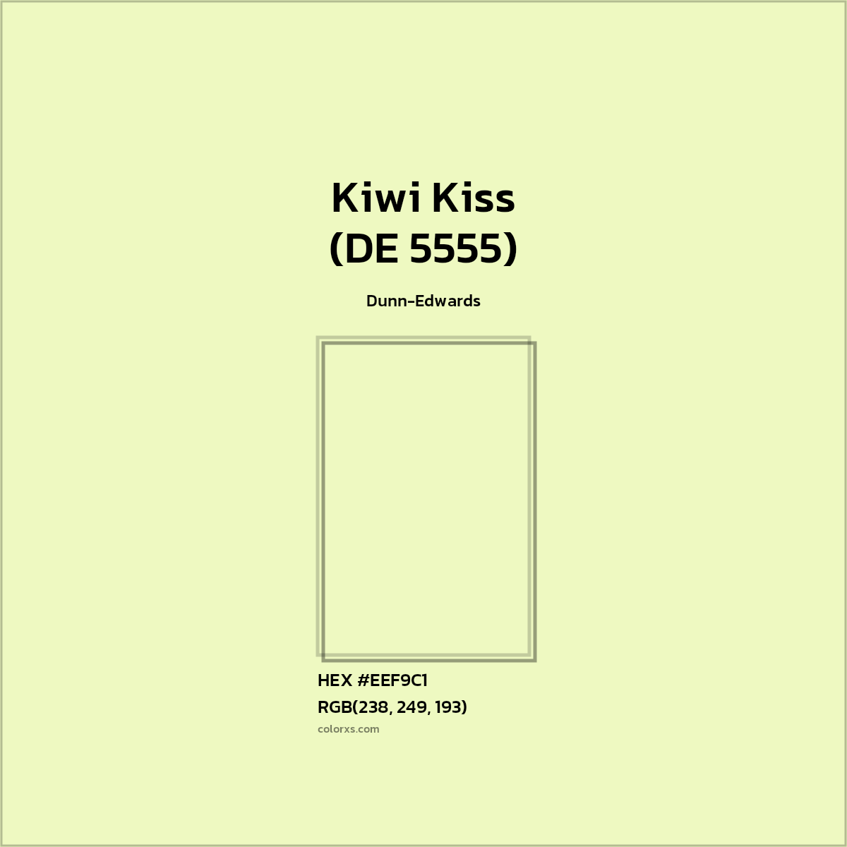 HEX #EEF9C1 Kiwi Kiss (DE 5555) Paint Dunn-Edwards - Color Code