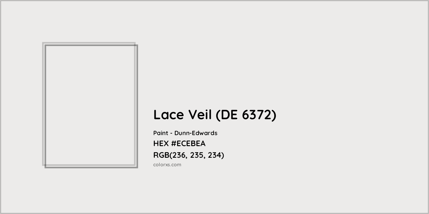 HEX #ECEBEA Lace Veil (DE 6372) Paint Dunn-Edwards - Color Code