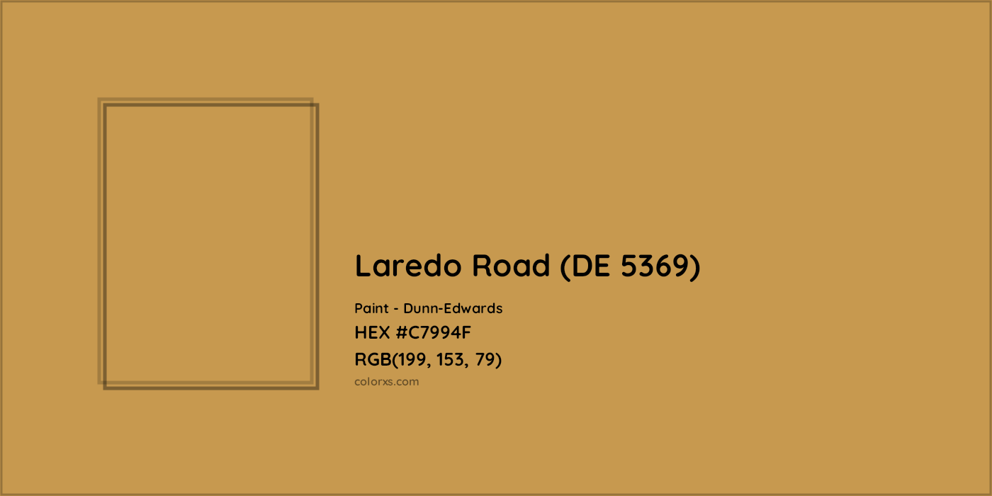HEX #C7994F Laredo Road (DE 5369) Paint Dunn-Edwards - Color Code