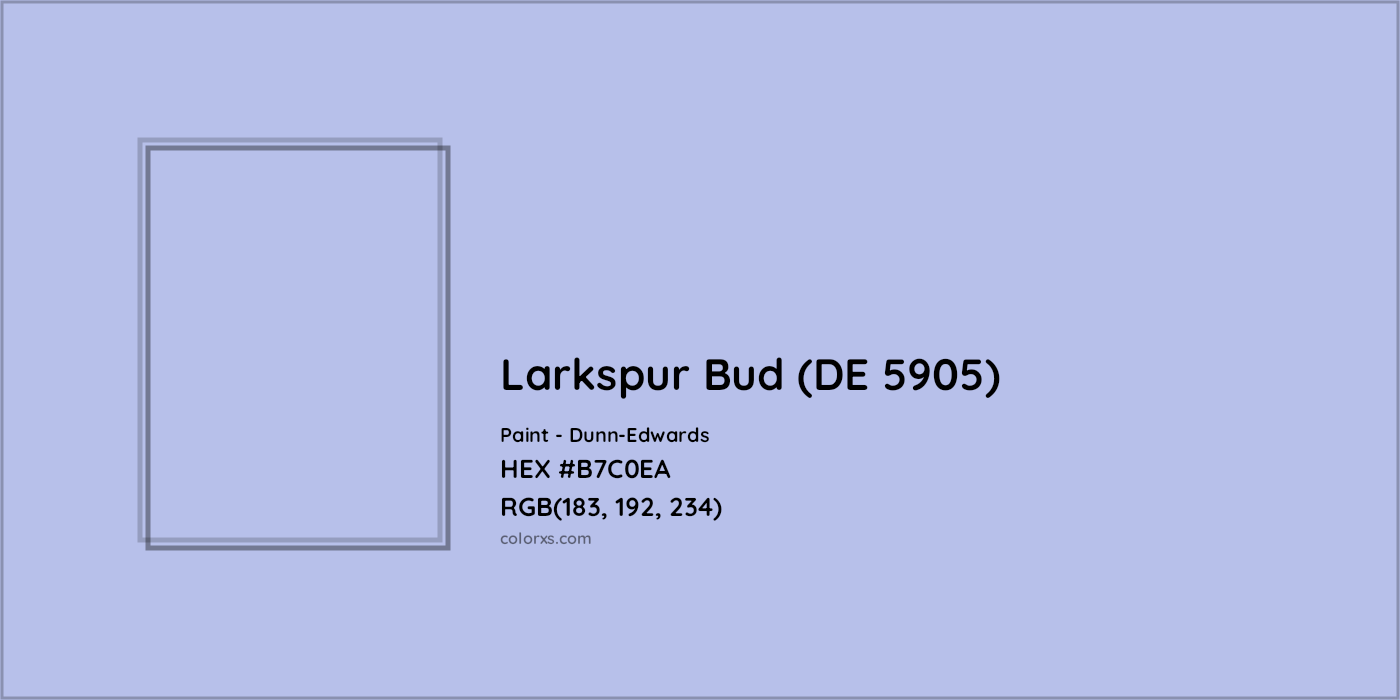 HEX #B7C0EA Larkspur Bud (DE 5905) Paint Dunn-Edwards - Color Code