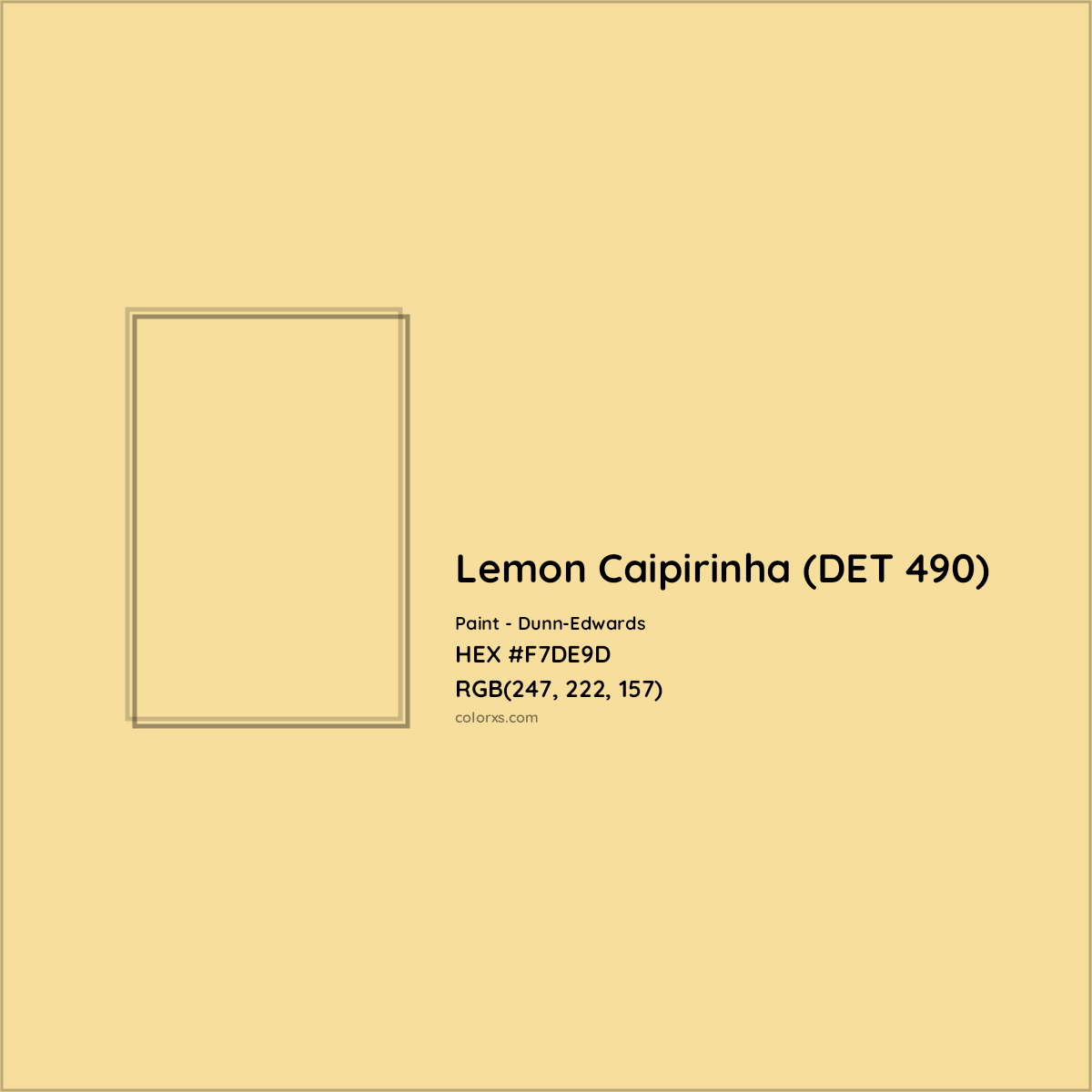 HEX #F7DE9D Lemon Caipirinha (DET 490) Paint Dunn-Edwards - Color Code