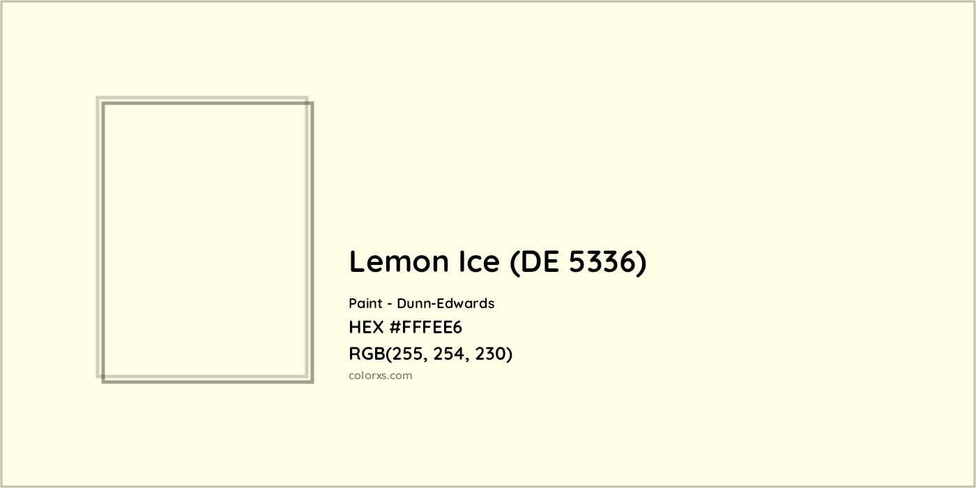 HEX #FFFEE6 Lemon Ice (DE 5336) Paint Dunn-Edwards - Color Code