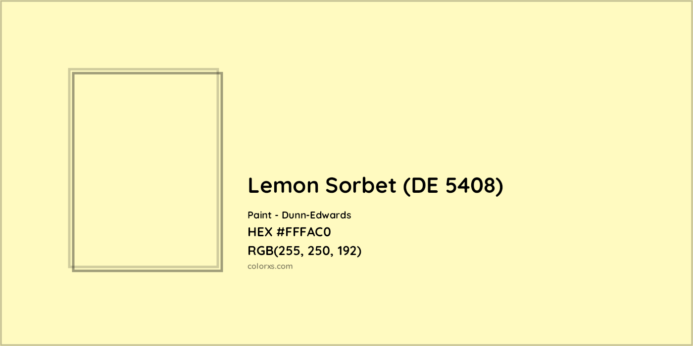 HEX #FFFAC0 Lemon Sorbet (DE 5408) Paint Dunn-Edwards - Color Code