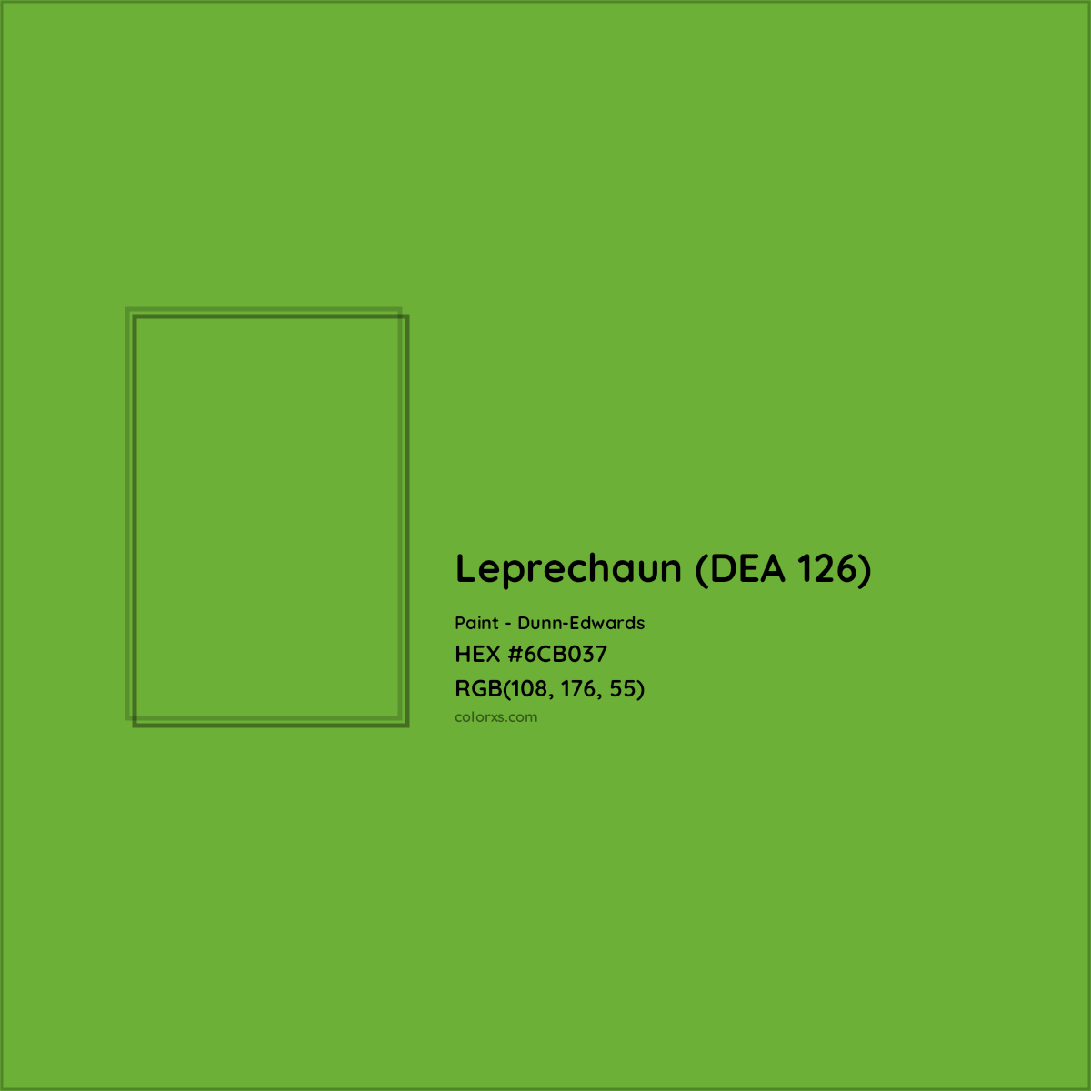 HEX #6CB037 Leprechaun (DEA 126) Paint Dunn-Edwards - Color Code