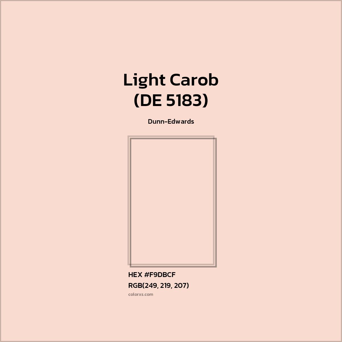 HEX #F9DBCF Light Carob (DE 5183) Paint Dunn-Edwards - Color Code