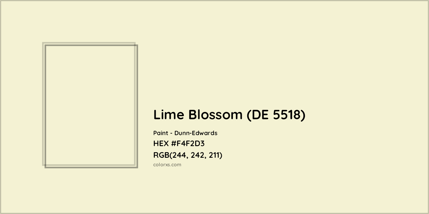 HEX #F4F2D3 Lime Blossom (DE 5518) Paint Dunn-Edwards - Color Code