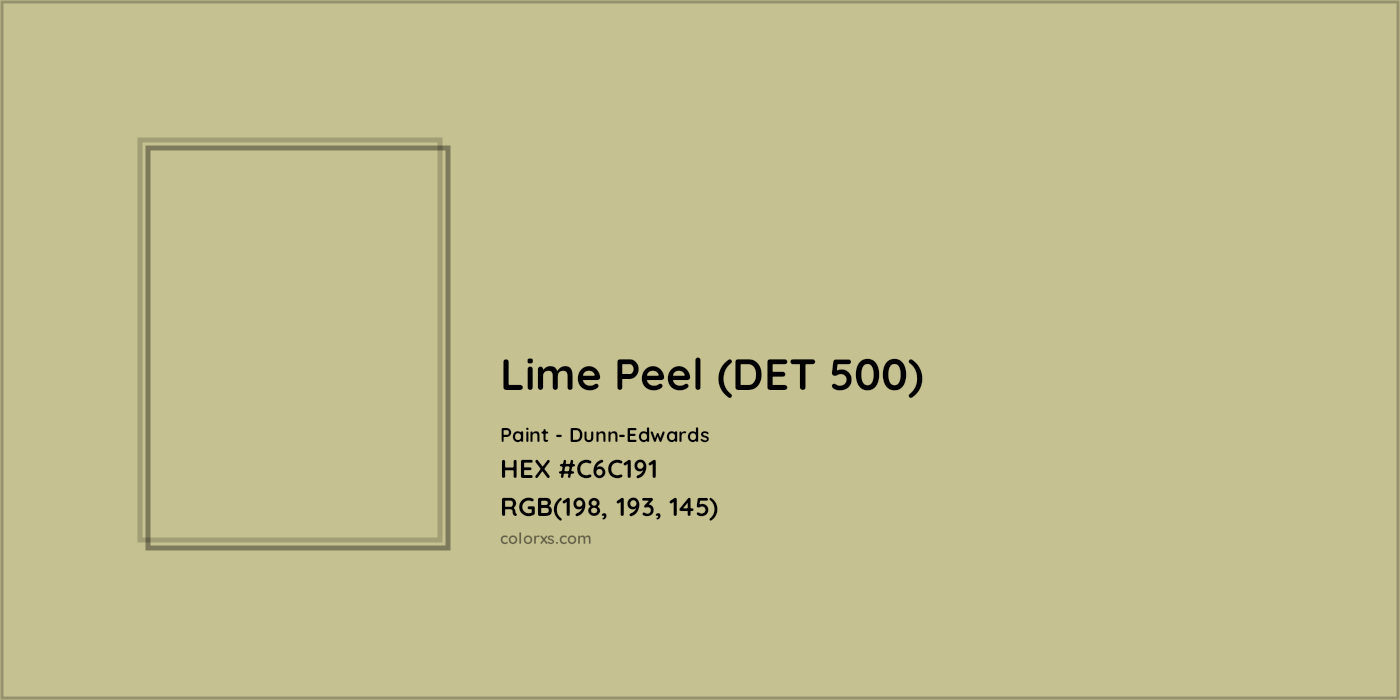 HEX #C6C191 Lime Peel (DET 500) Paint Dunn-Edwards - Color Code