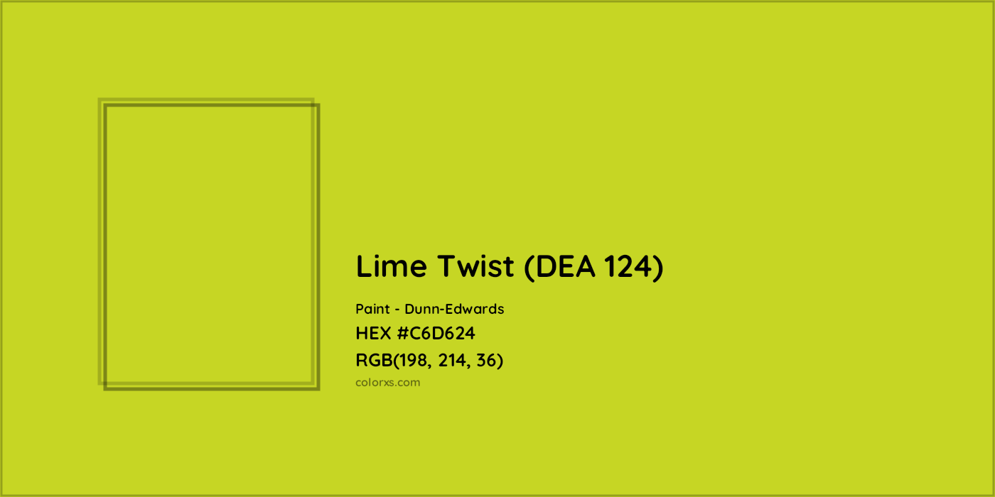 HEX #C6D624 Lime Twist (DEA 124) Paint Dunn-Edwards - Color Code