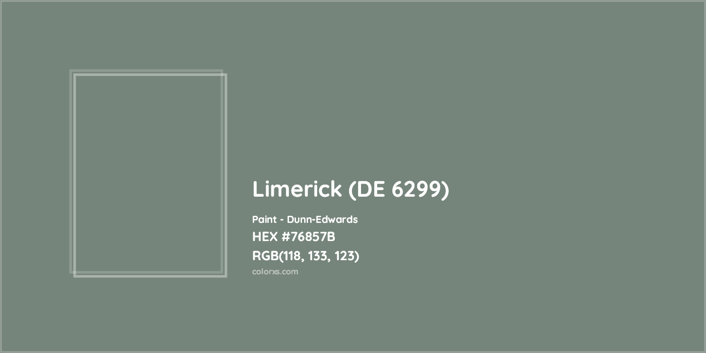HEX #76857B Limerick (DE 6299) Paint Dunn-Edwards - Color Code