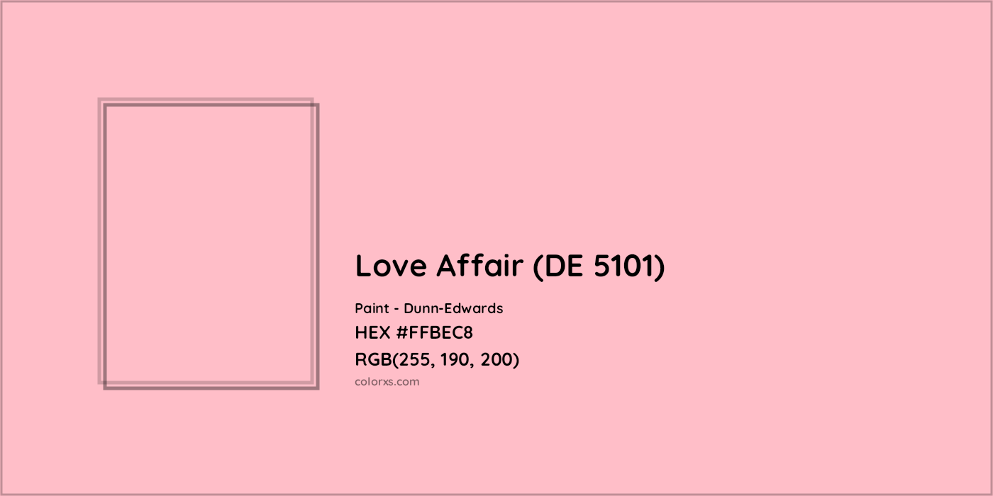 HEX #FFBEC8 Love Affair (DE 5101) Paint Dunn-Edwards - Color Code