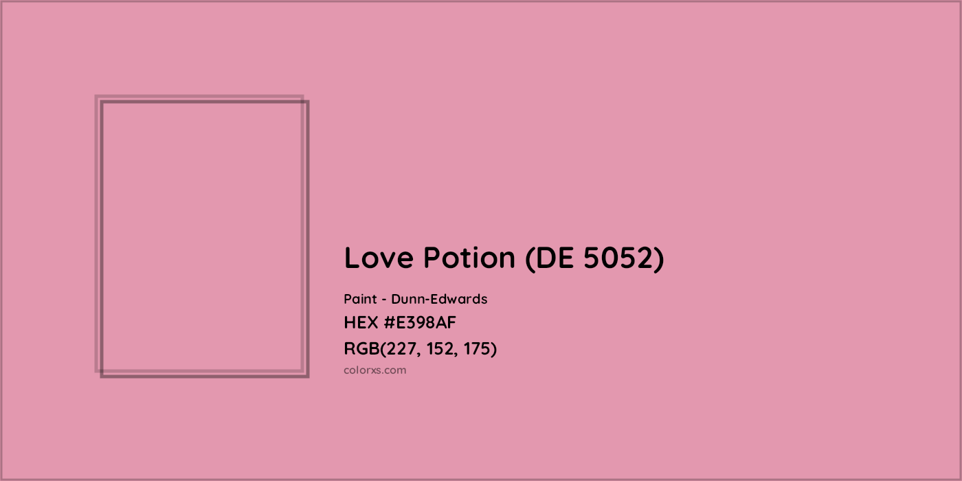 HEX #E398AF Love Potion (DE 5052) Paint Dunn-Edwards - Color Code