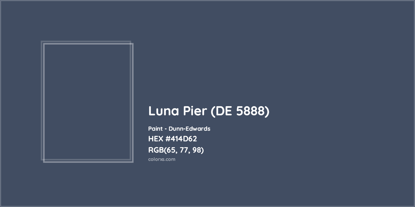 HEX #414D62 Luna Pier (DE 5888) Paint Dunn-Edwards - Color Code