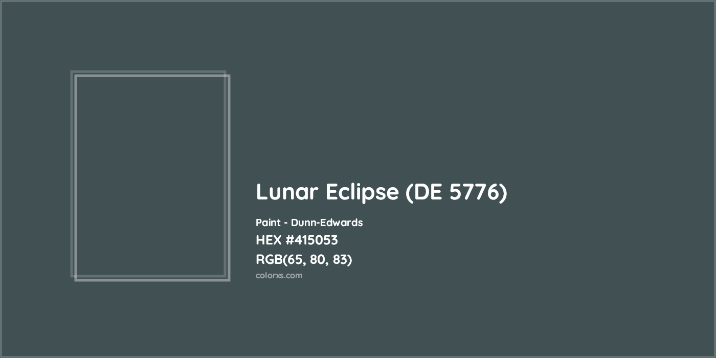 HEX #415053 Lunar Eclipse (DE 5776) Paint Dunn-Edwards - Color Code