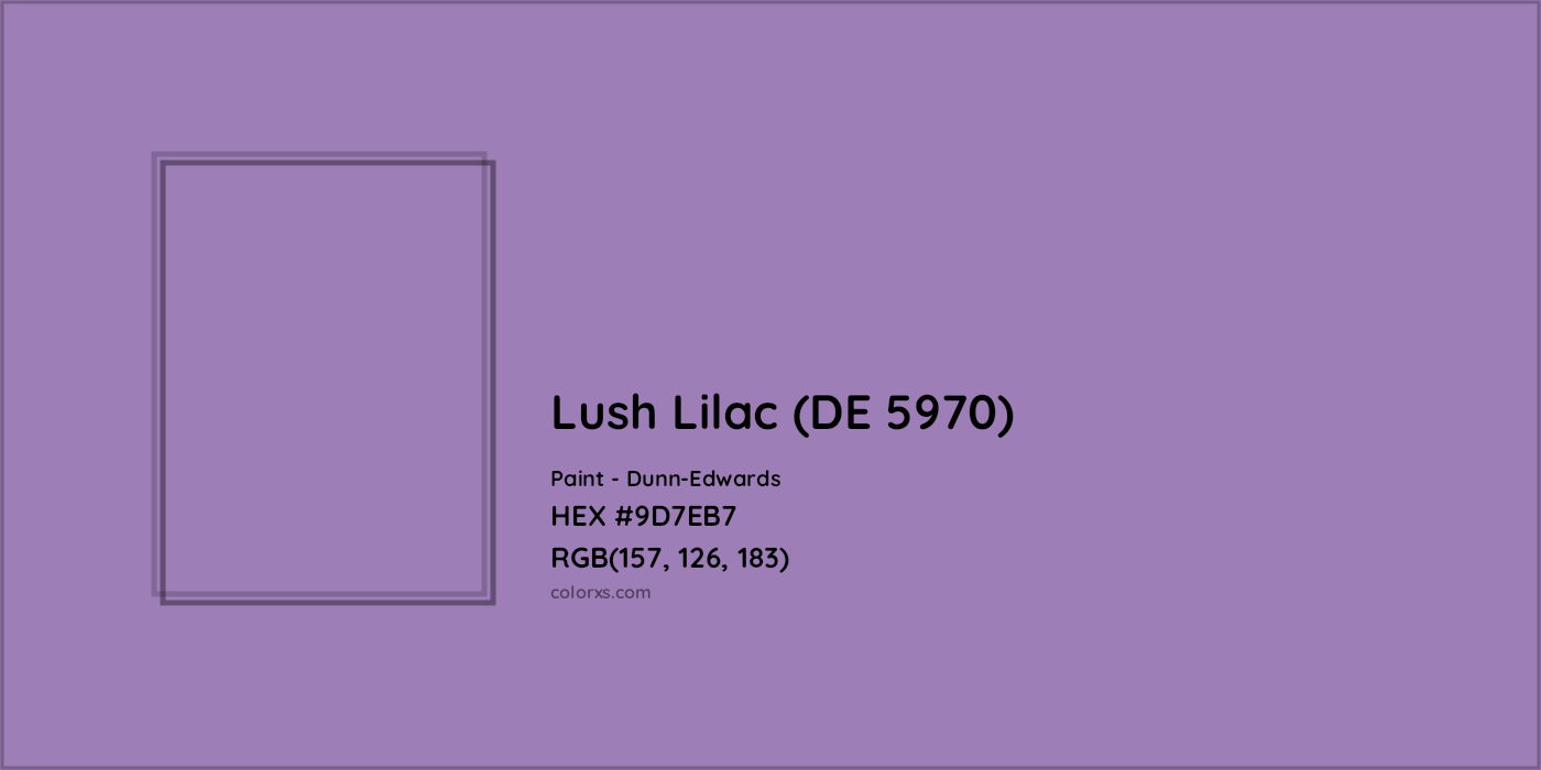 HEX #9D7EB7 Lush Lilac (DE 5970) Paint Dunn-Edwards - Color Code