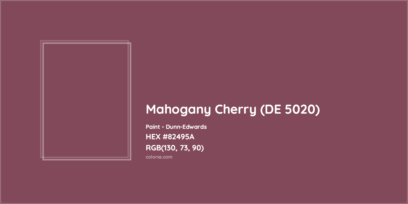 HEX #82495A Mahogany Cherry (DE 5020) Paint Dunn-Edwards - Color Code