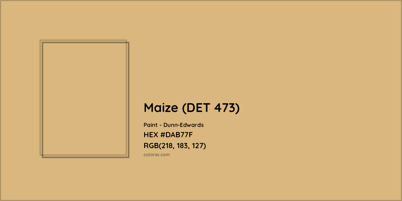 HEX #DAB77F Maize (DET 473) Paint Dunn-Edwards - Color Code