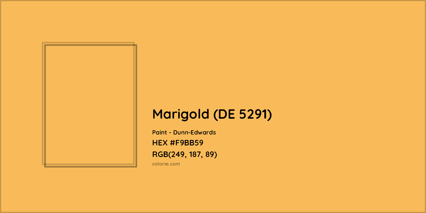 HEX #F9BB59 Marigold (DE 5291) Paint Dunn-Edwards - Color Code