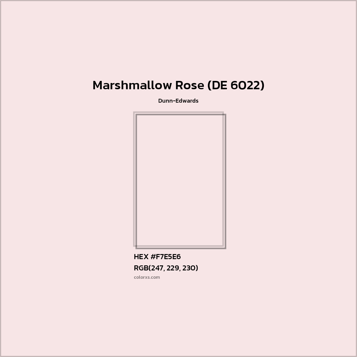 HEX #F7E5E6 Marshmallow Rose (DE 6022) Paint Dunn-Edwards - Color Code