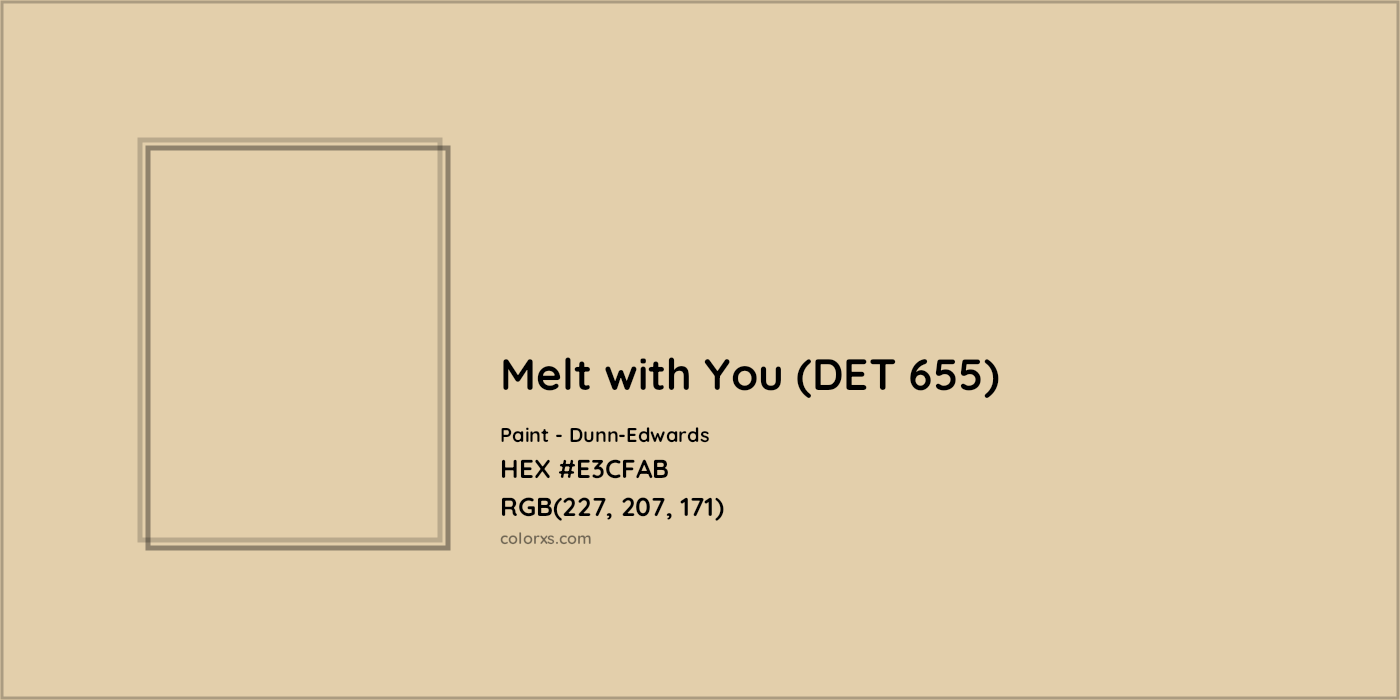 HEX #E3CFAB Melt with You (DET 655) Paint Dunn-Edwards - Color Code