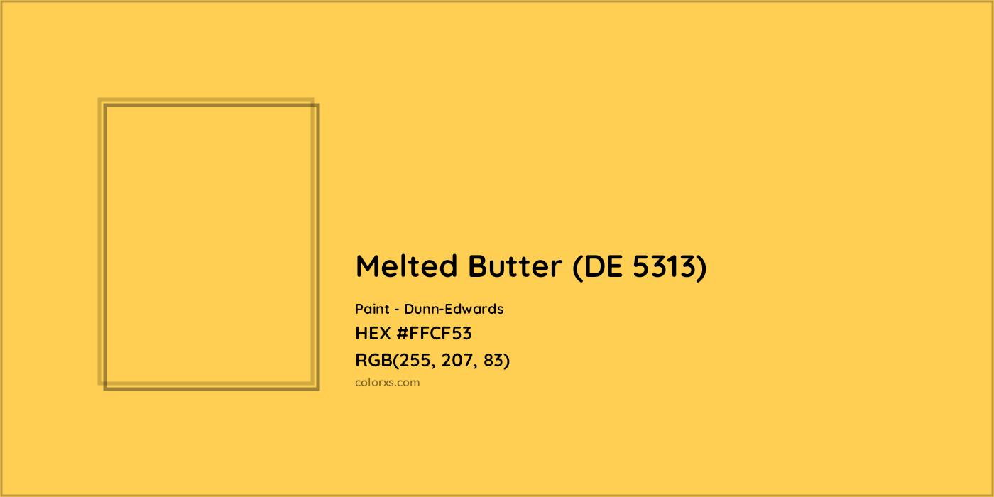 HEX #FFCF53 Melted Butter (DE 5313) Paint Dunn-Edwards - Color Code