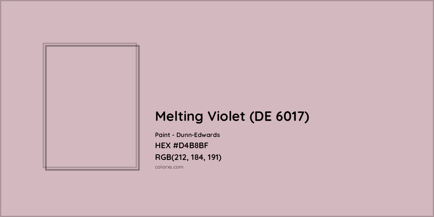 HEX #D4B8BF Melting Violet (DE 6017) Paint Dunn-Edwards - Color Code