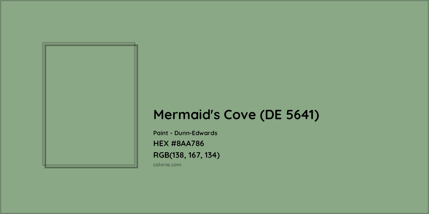 HEX #8AA786 Mermaid's Cove (DE 5641) Paint Dunn-Edwards - Color Code