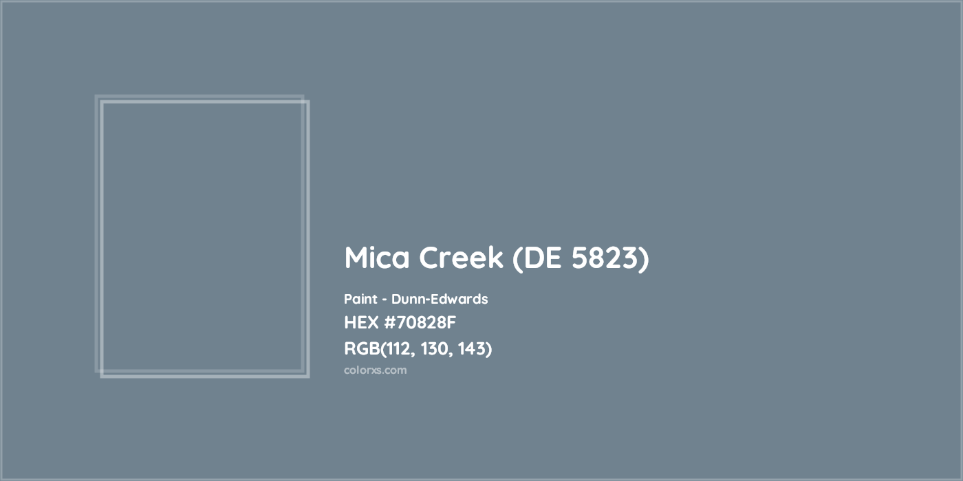 HEX #70828F Mica Creek (DE 5823) Paint Dunn-Edwards - Color Code