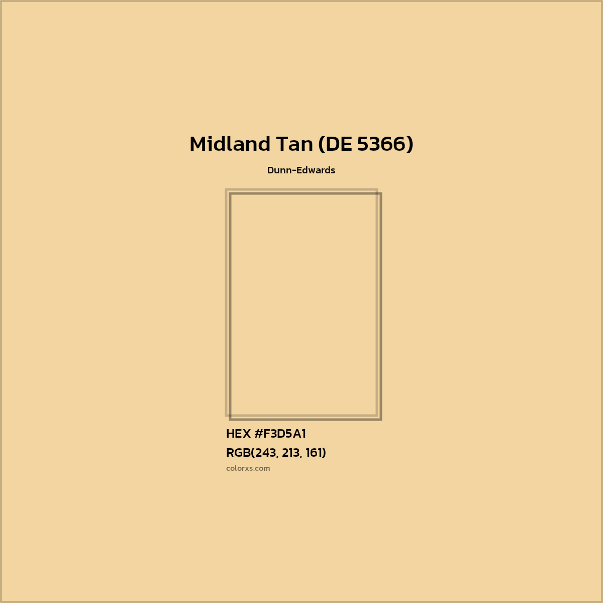 HEX #F3D5A1 Midland Tan (DE 5366) Paint Dunn-Edwards - Color Code