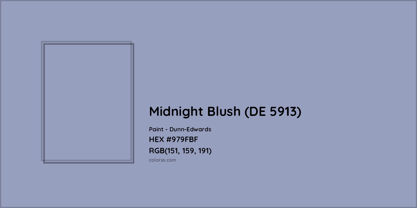 HEX #979FBF Midnight Blush (DE 5913) Paint Dunn-Edwards - Color Code