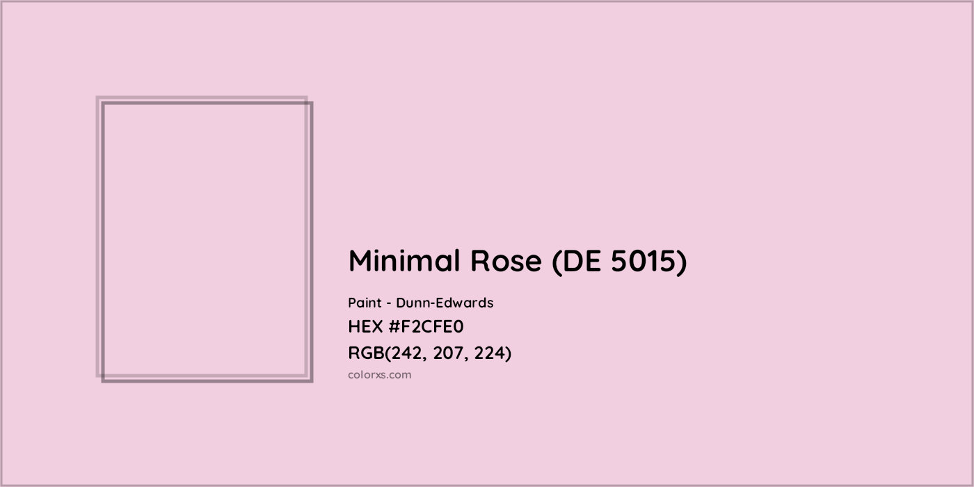 HEX #F2CFE0 Minimal Rose (DE 5015) Paint Dunn-Edwards - Color Code