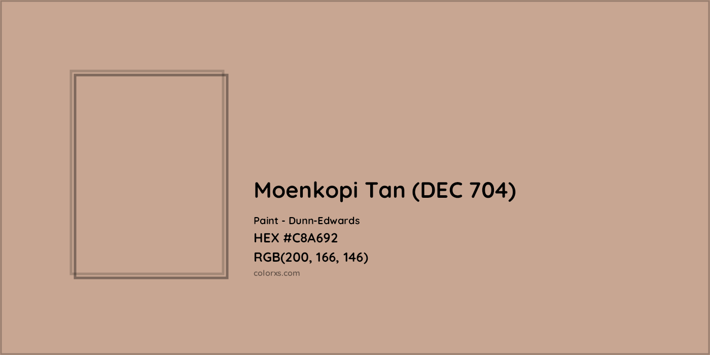 HEX #C8A692 Moenkopi Tan (DEC 704) Paint Dunn-Edwards - Color Code
