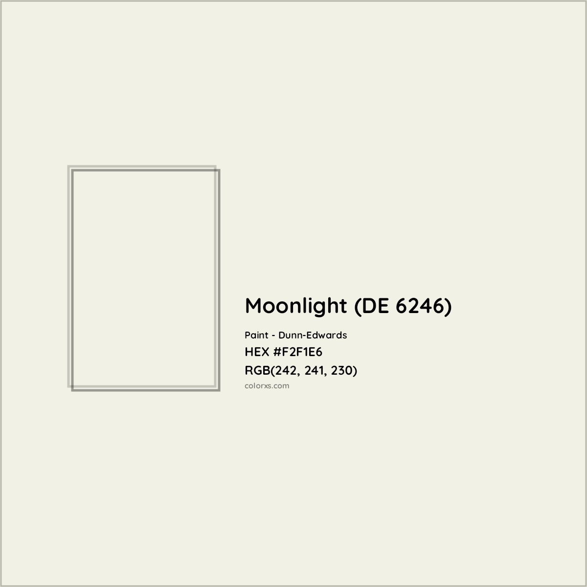 HEX #F2F1E6 Moonlight (DE 6246) Paint Dunn-Edwards - Color Code
